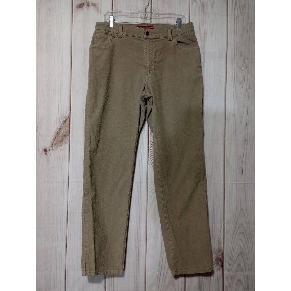 Levis 550 Classic Relaxed Stretch Corduroy Pant Tan Khaki Tapered Leg Women 14M